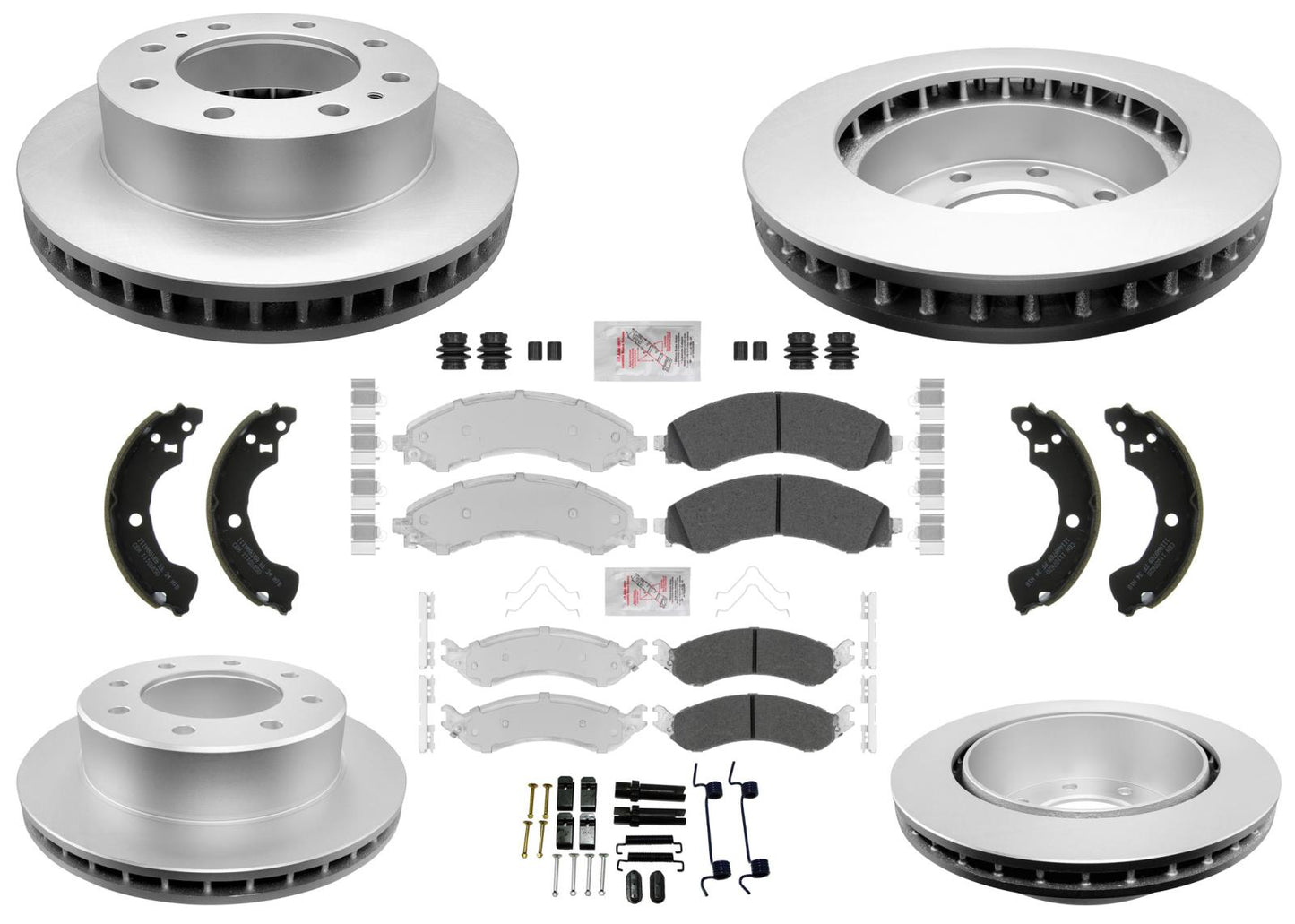 Disc Brake Rotors Galvanized Pads for GM Express Van 3500 9900LB GVW SRW 21-25