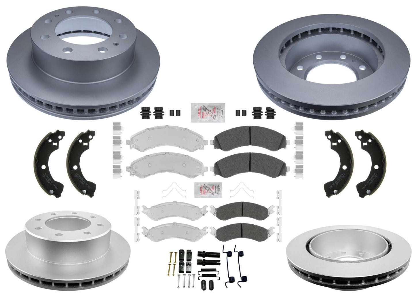 Disc Brake Rotors Galvanized Pads for GM Express Van 3500 14500LB GVW SRW 21-25