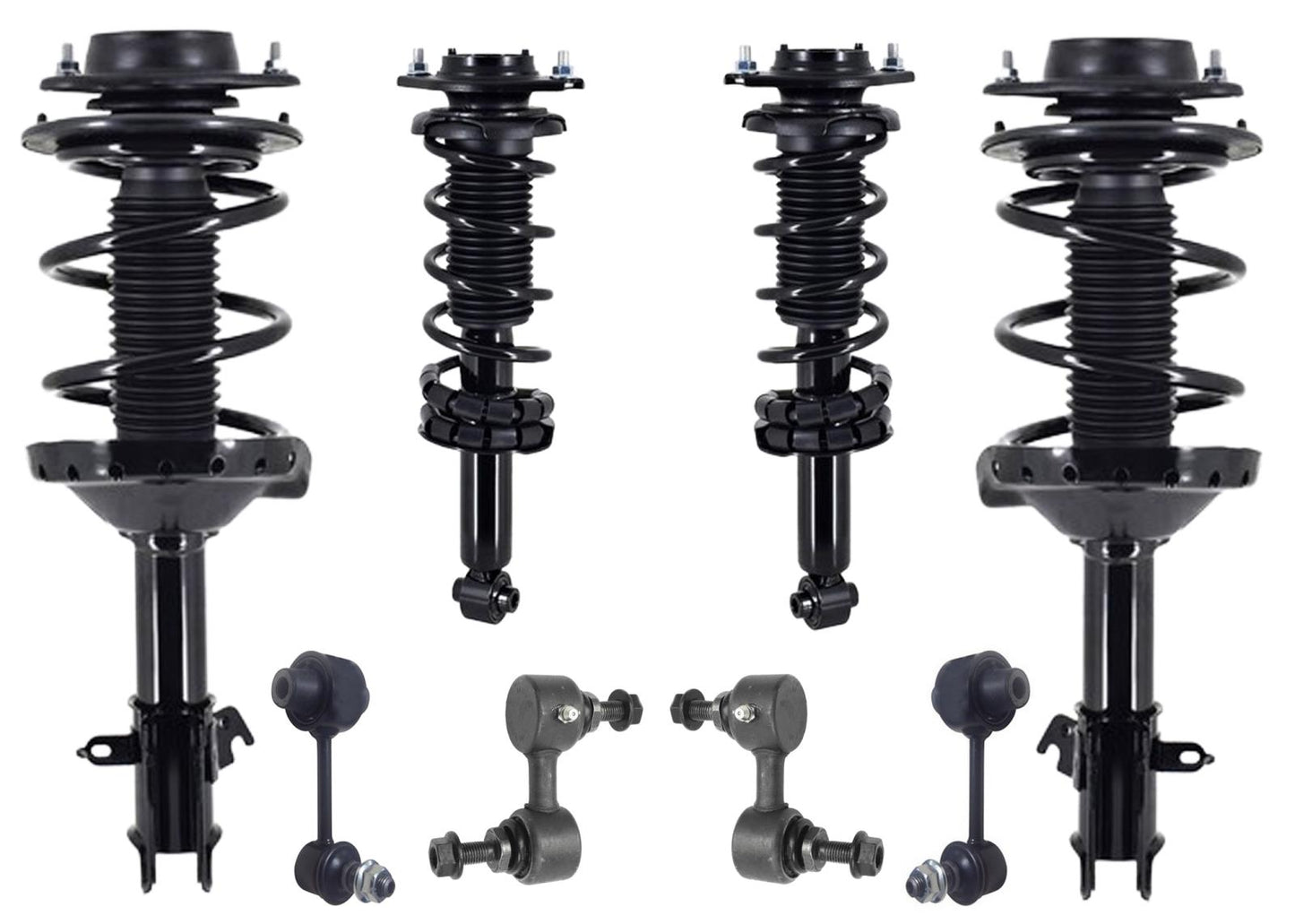 Front & Rear Complete Struts & Links For Subaru Impreza 2.0L 2012 2014 2016