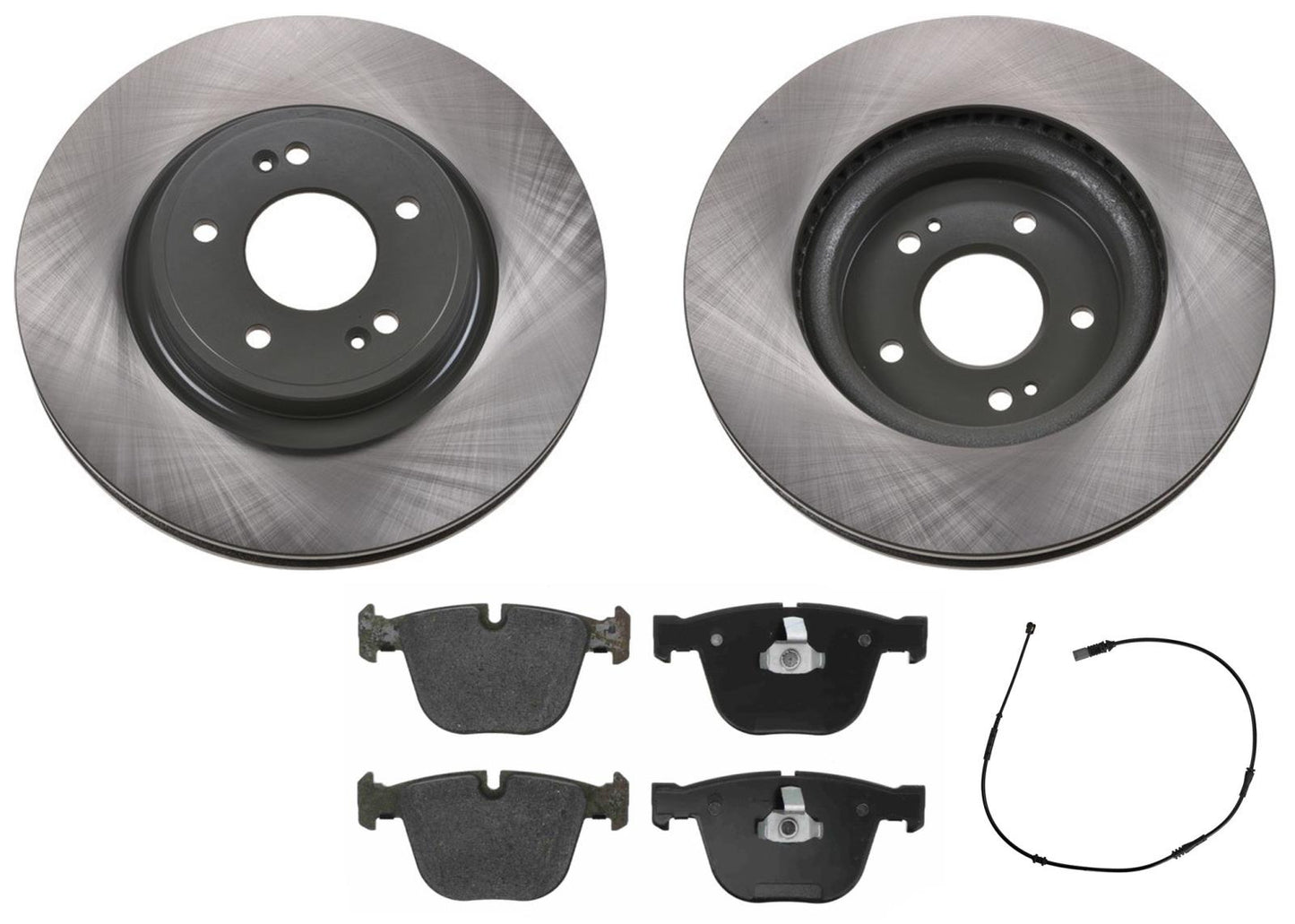 Rear GEO Coated Rotors & EPS Brake Pads For BMW 550i GT 2010 2012 2015