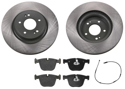 Rear GEO Coated Rotors & EPS Brake Pads For BMW 550i GT 2010 2012 2015