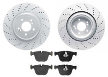 Rear GEO Drilled Coated Rotors & EPS Brake Pads For BMW M5 2006 2007 2008 2010 - Photo 1