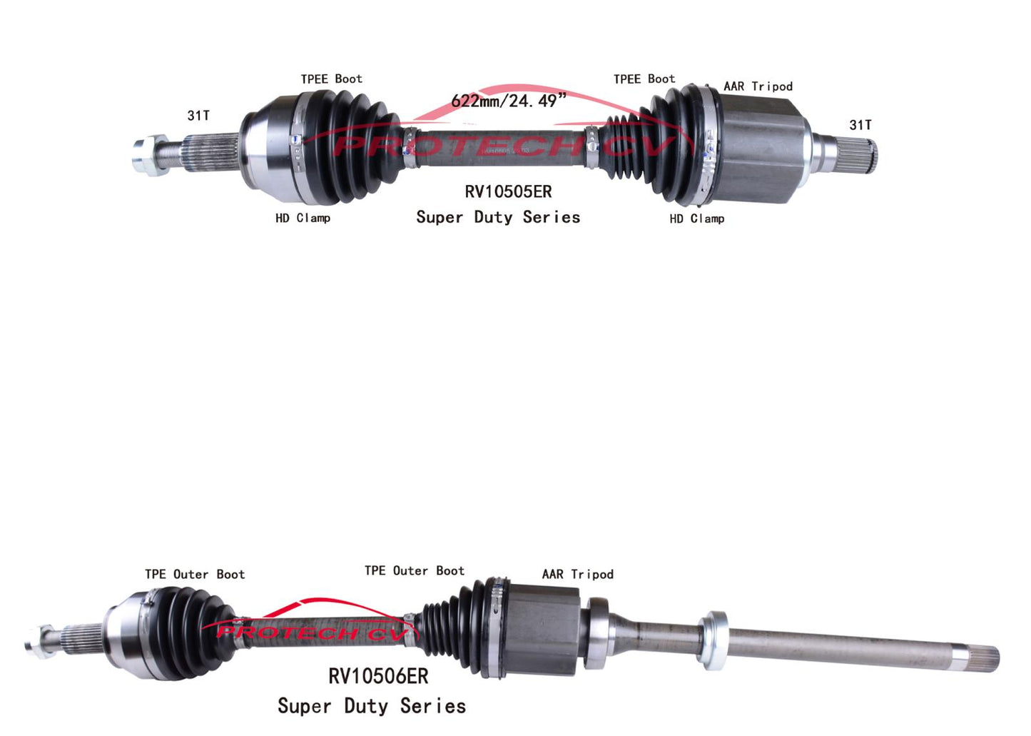 Front Left & Right CV Axles Shaft Assembly for Land Rover Discovery Sport 15-18