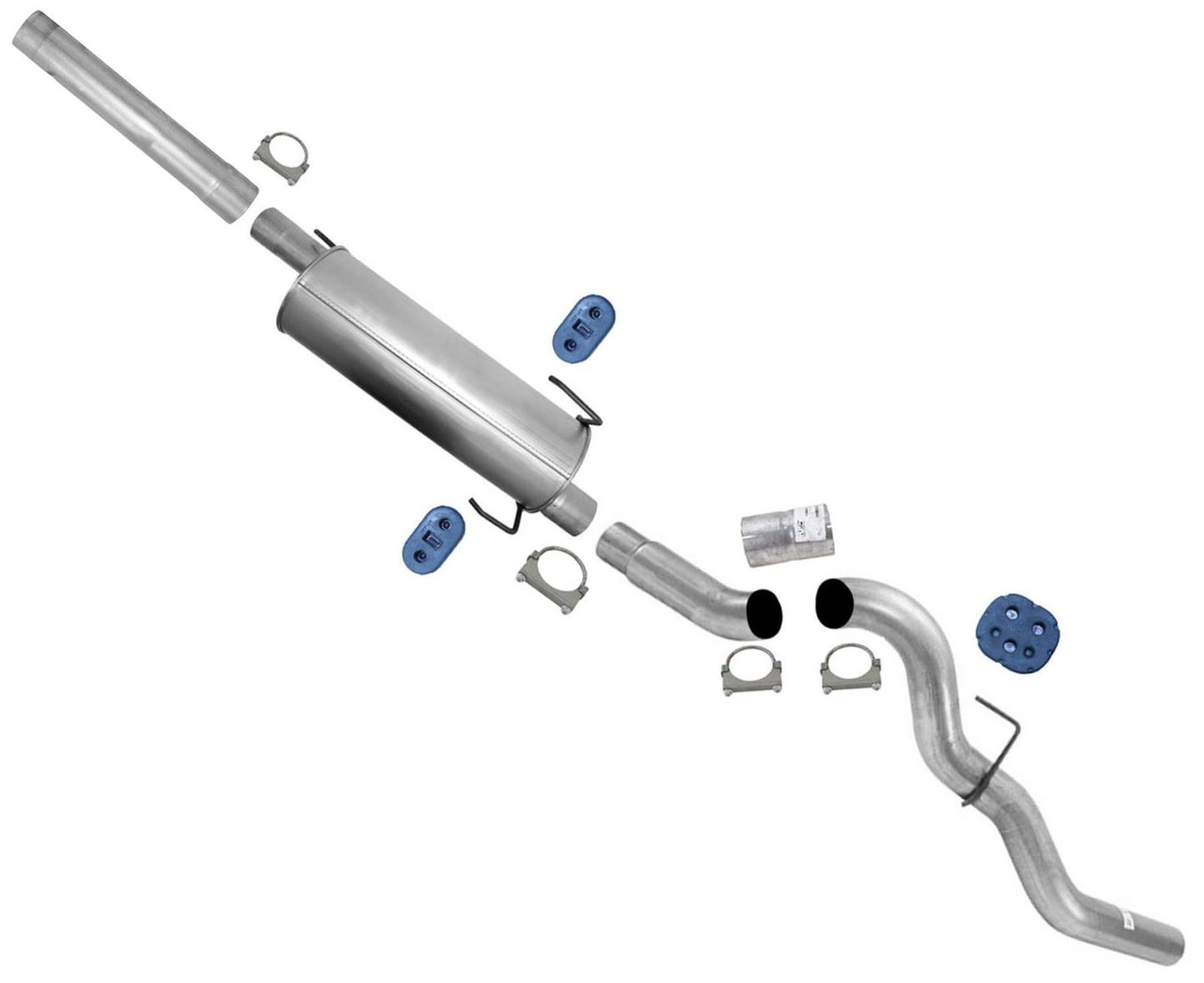 Weld On Rear Muffler & Tail Pipe for Ram 2500 3500 2003-2004 5.9L Turbo Diesel