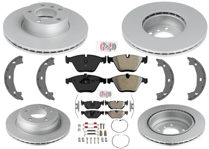 GEO Coated Disc Brake Rotors & Brake Pads for BMW 328i 07-12 328i xDrive 09-12