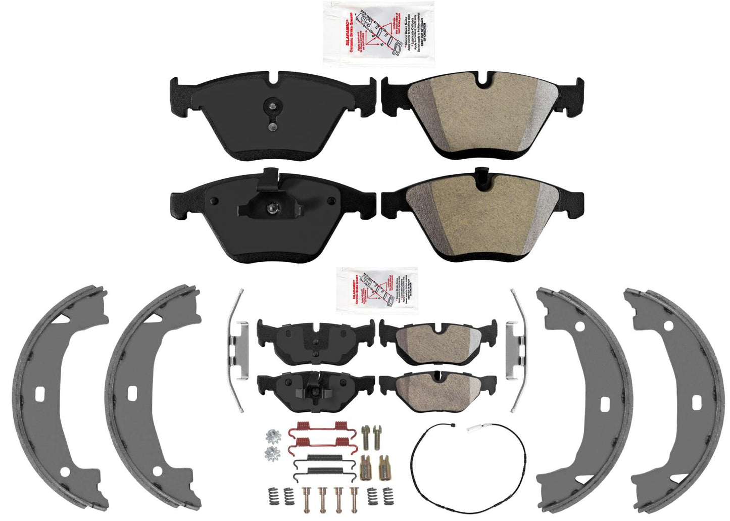 Semi Metallic Front & Rear Disc Brake Pads for BMW 328i 07-12 & 328i xDrv 09-12