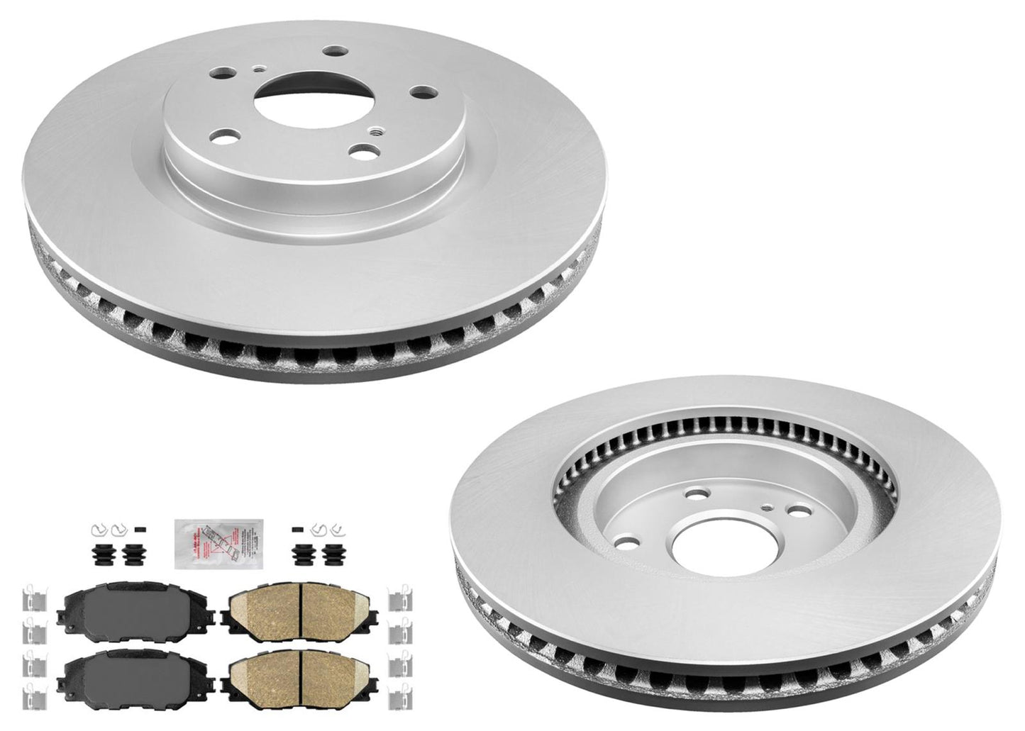 Front Coated Disc Brake Rotors & Pads for Toyota Rav4 2006-2018 w/3rd Row 296MM