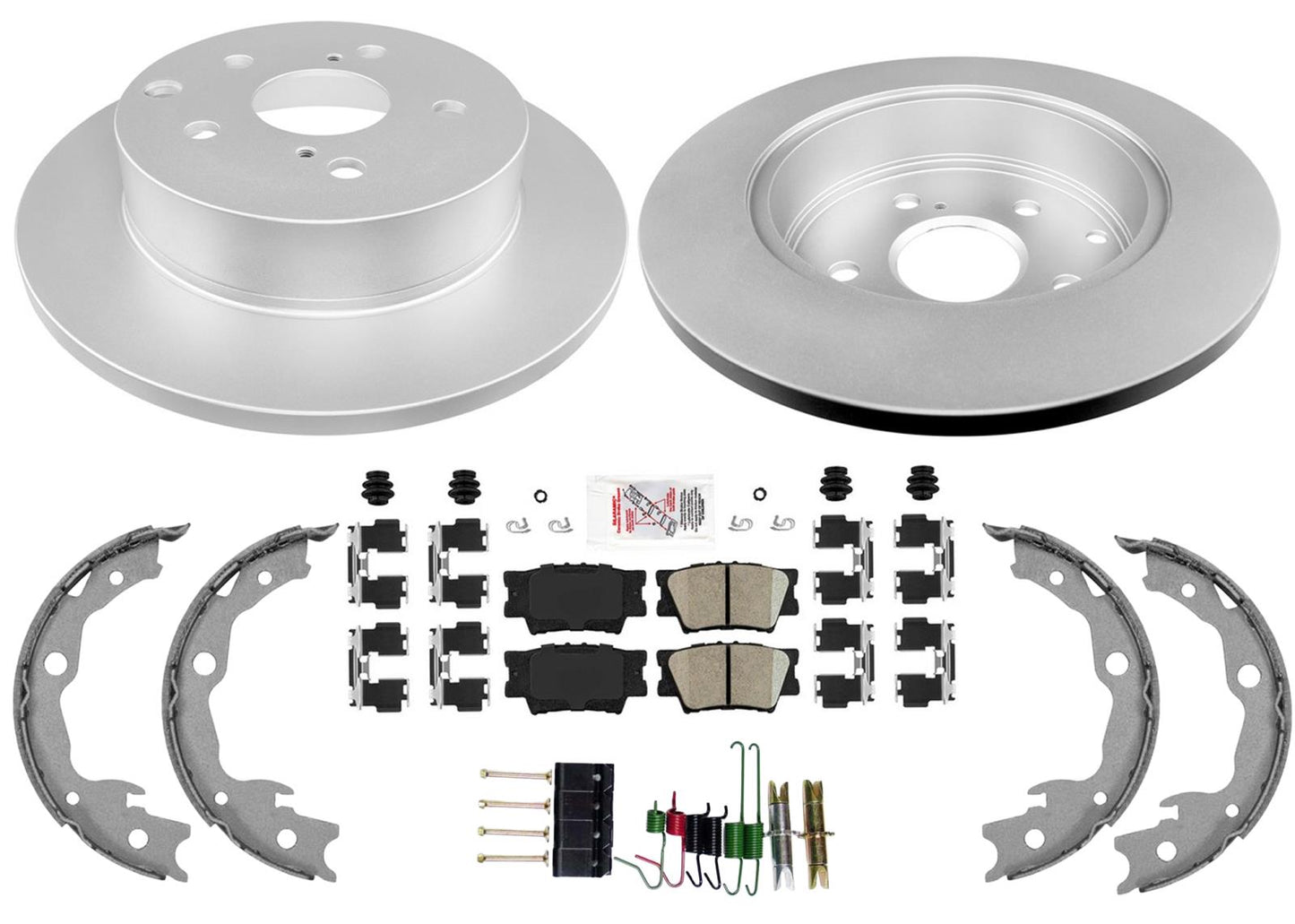 Rear Coated Disc Brake Rotors & Pads Shoes for Toyota Rav4 2006 2010 2015 2018