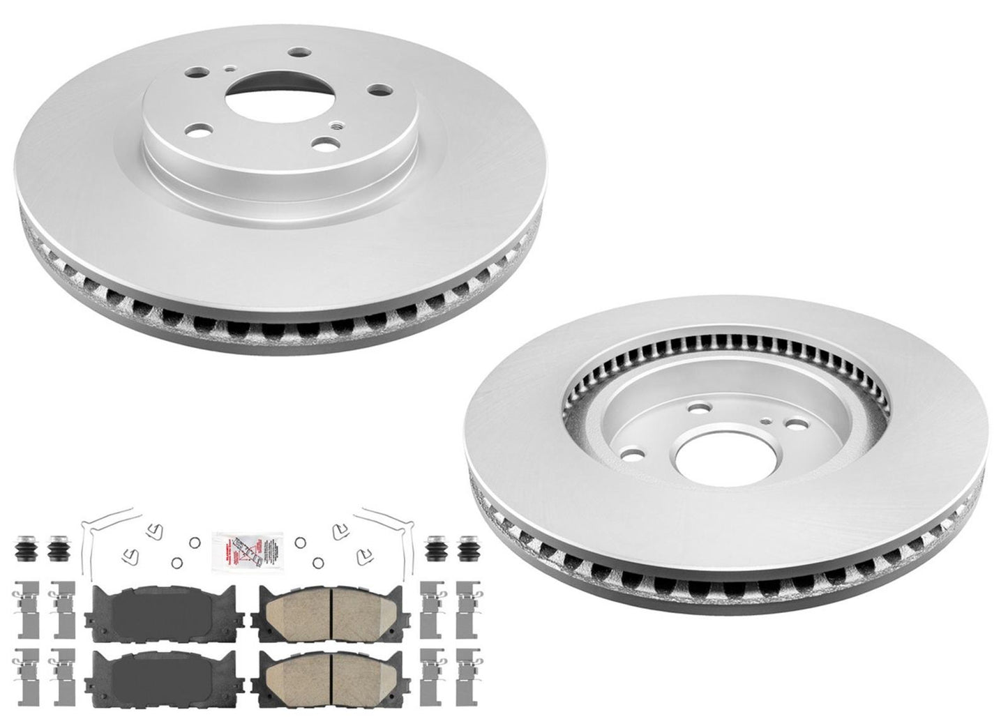 Front Coated Disc Brake Rotors & Brake Pads for Toyota Camry 2012 2014 2016 2017