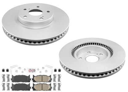Front Coated Disc Brake Rotors & Brake Pads for Toyota Camry 2012 2014 2016 2017