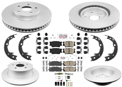 Coated Disc Brake Rotors & Brake Pads for Toyota Camry 2012 2014 2015 2016 2017