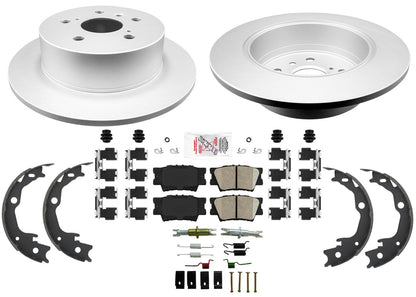 Rear Coated Disc Brake Rotors & Brake Pads for Toyota Camry 2012 2014 2016 2017