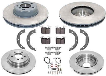Coated Disc Brake Rotors & Brake Pads for BMW 340i / 340i xDrive 2016 2017 2018