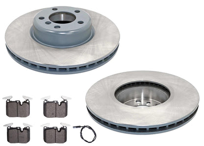 Front Coated Disc Brake Rotors & Brake Pads for BMW 340i / 340i xDrive 2016-2018