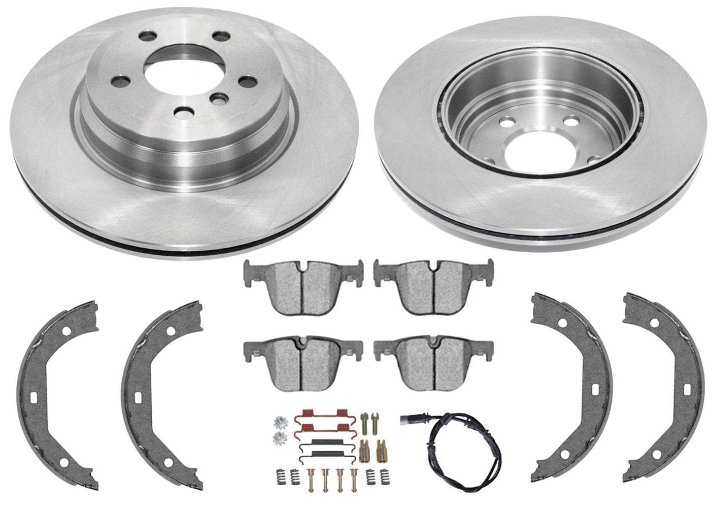 Rear Coated Disc Brake Rotors & Brake Pads for BMW 340i / 340i xDrive 2016-2018