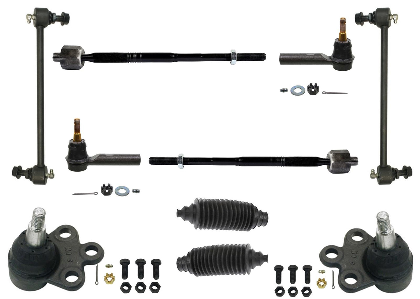 Front Ball Joints Tie Rods Sway Bar Links For Chevrolet Equinox 2010 2014 2017
