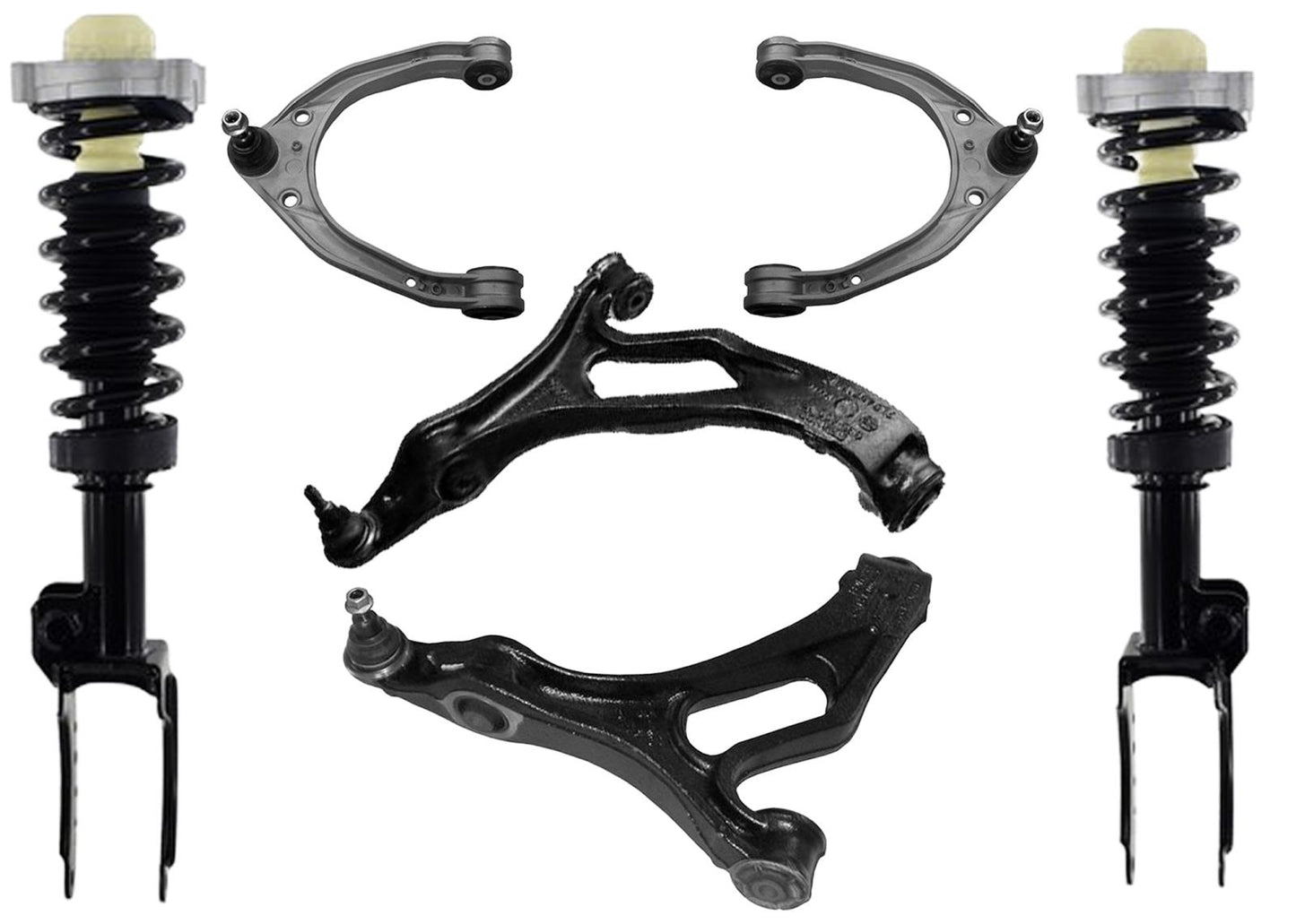 Lower & Upper Control Arms Ball Joints Coil Spring Struts For Audi Q7 2007-2011