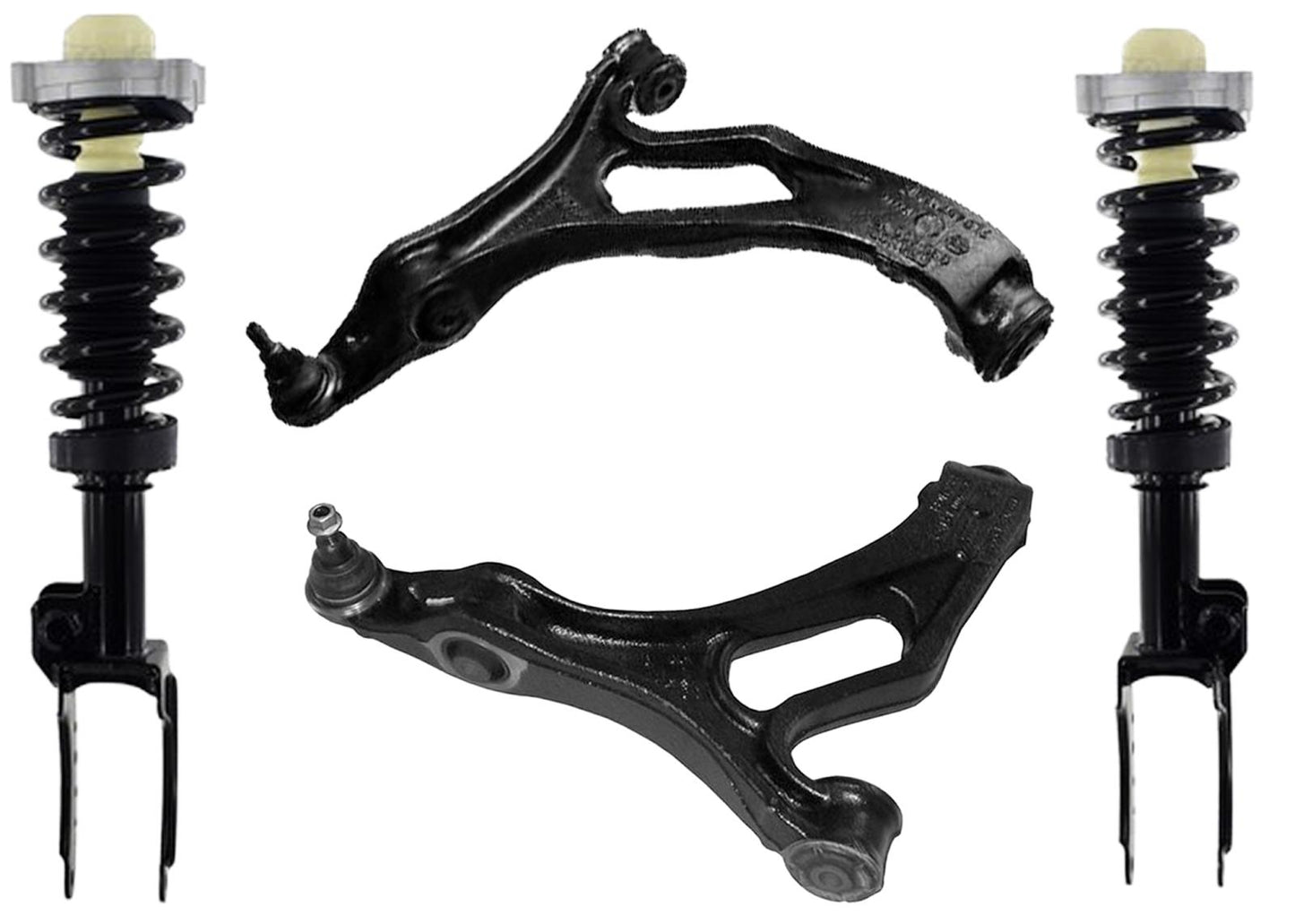 Lower Control Arms Ball Joints Coil Spring Struts For Audi Q7 2007 2009 2011