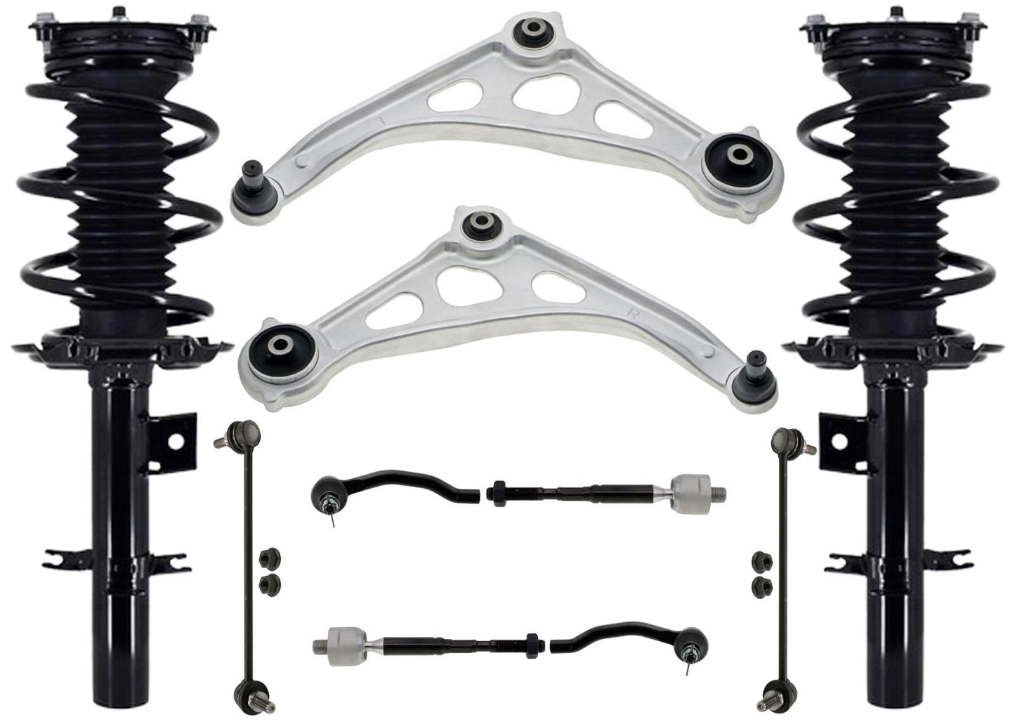 Front Struts Control Arms & Links Tie Rods For Nissan Altima 2019 2022 2024 AWD