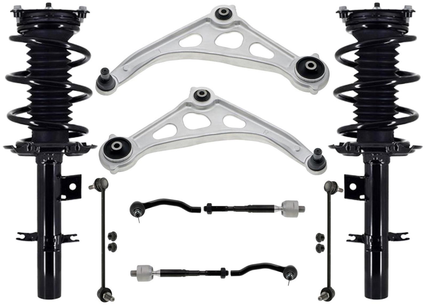 Front Struts Control Arms & Links Tie Rod Ends  For Nissan Altima 2019-2024 FWD