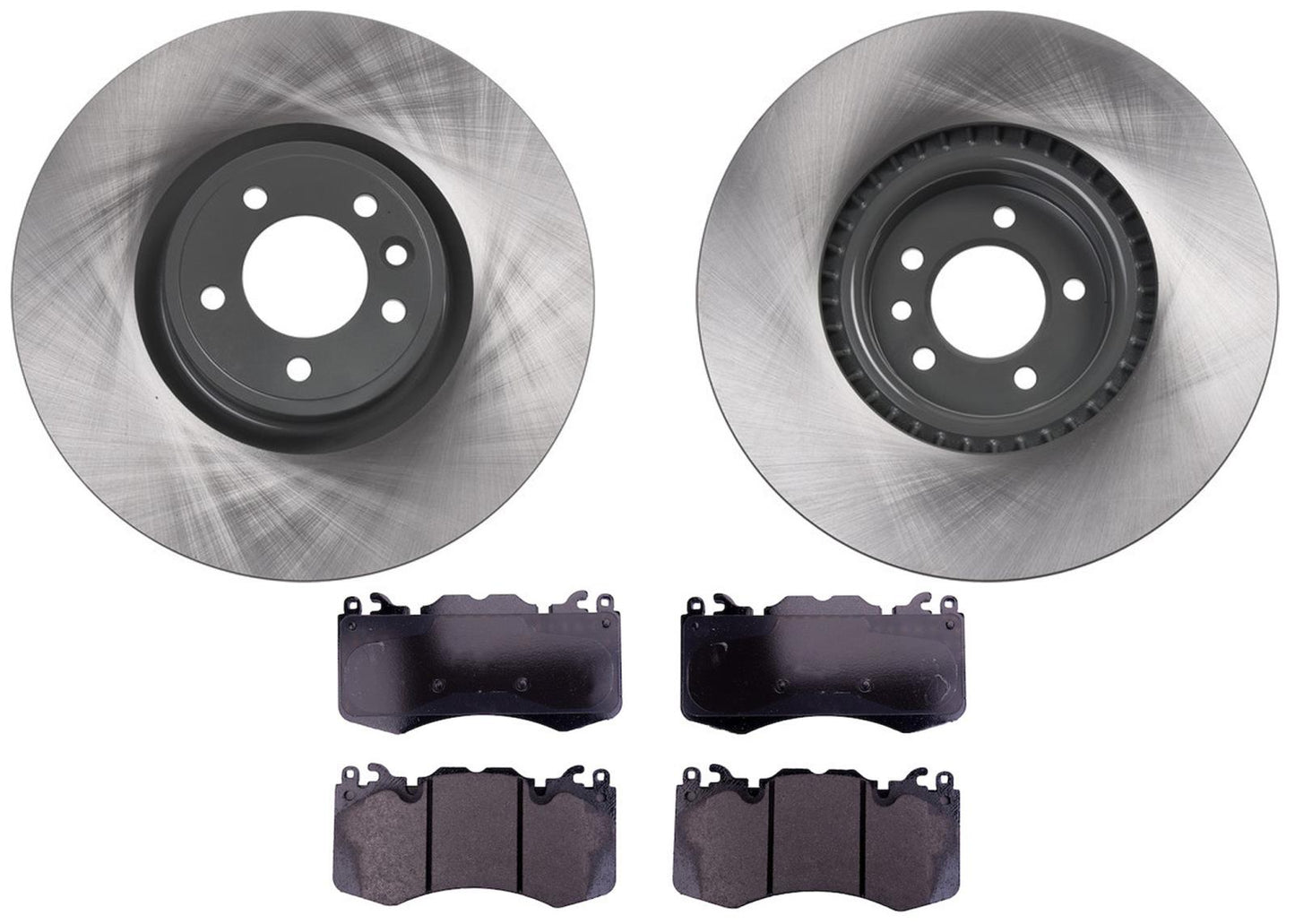 Front GEO Coated Rotors & EPS Brake Pads For Range Rover W/ Brmbo Brakes 10-22