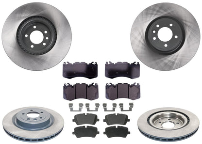 Front Rear Coated Rotors & EPS Brake Pads For Range Rover W/ Brmbo Brakes 13-22