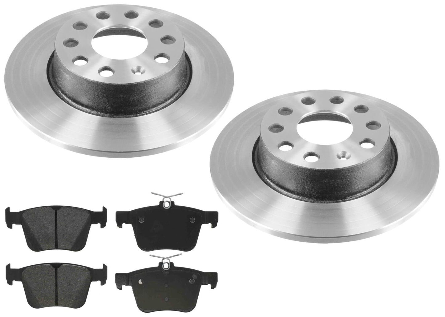 272MM Rear Carbon Coated Rotors & EPS Brake Pads For Audi A3 2015 2018 2020