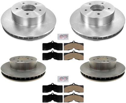 Disc Brake Rotors Ceramic Brake Pads For Chevrolet Corvette 1965 1970 1980 1982