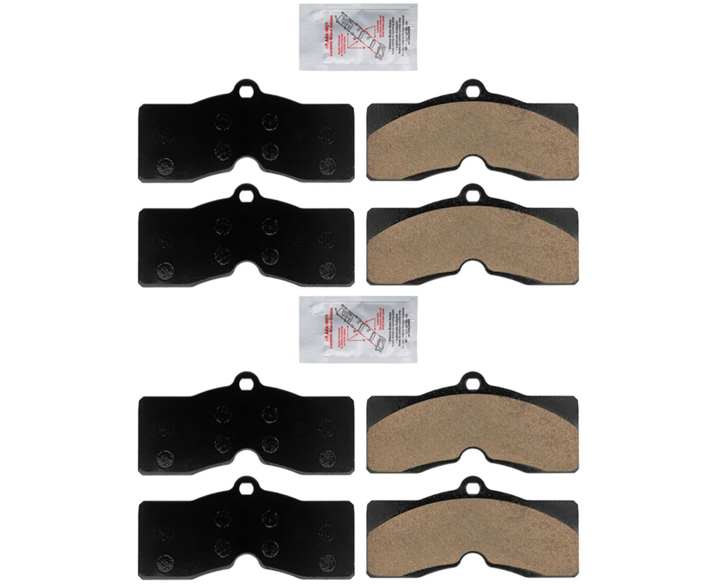 AME Front & Rear Ceramic Brake Pads For Chevrolet Corvette 1965 1970 1980 1982