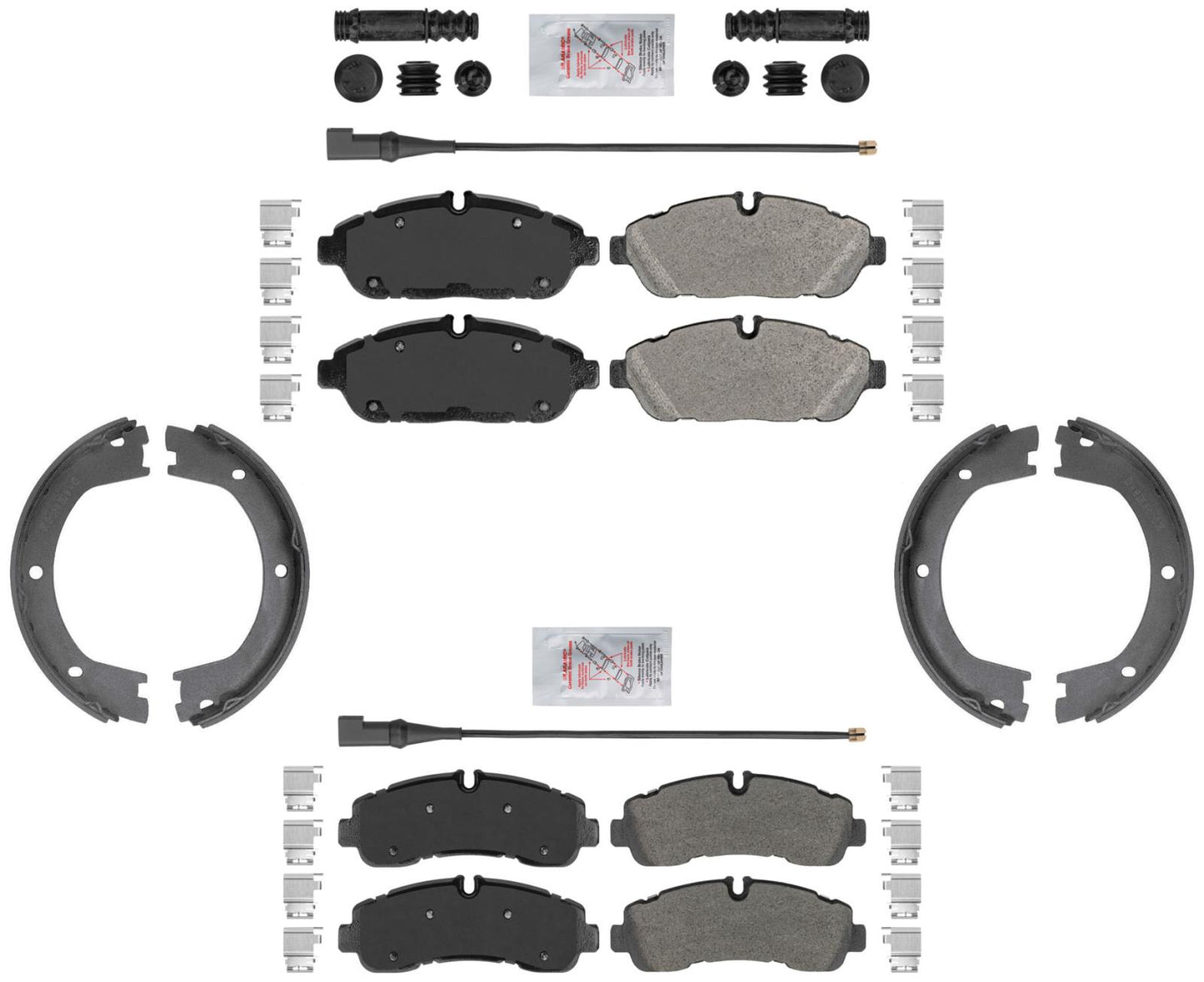Disc Brake Pads Parking Shoes for Ford Transit Van 350HD Dual Rear Wheel 20-25