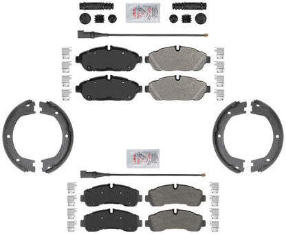 Disc Brake Pads Parking Shoes for Ford Transit Van 350HD Dual Rear Wheel 20-25