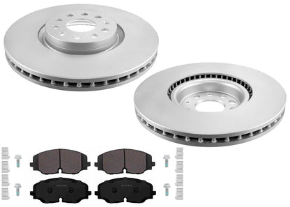 Front GEO Coated Rotors & EPS Brake Pads For Volkswagen Atlas 2018 2019 2024