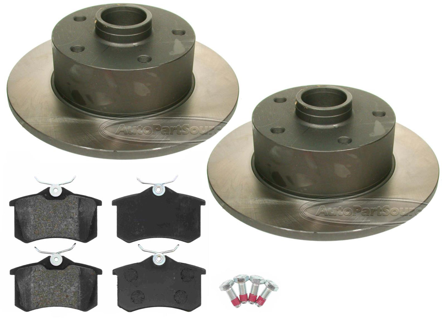 Rear Brake Rotors & EPS Brake Pads For Audi A4 1997 1998 1999 2000 2001