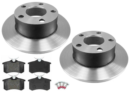 Rear Carbon Coated Brake Rotors & EPS Brake Pads For Audi A6 1998 1999 2004