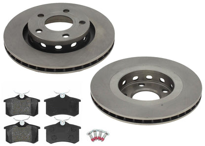 Rear Brake Rotors & EPS Brake Pads For Audi S6 2002 2003 / A6 Quattro V8 00-04