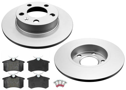 Rear Coated Brake Rotors & EPS Brake Pads For Audi TT 2000 2002 2003  2004 2006