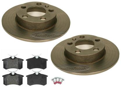 Rear Carbon Brake Rotors & EPS Brake Pads For Audi TT 2000 2002 2003  2004 2006
