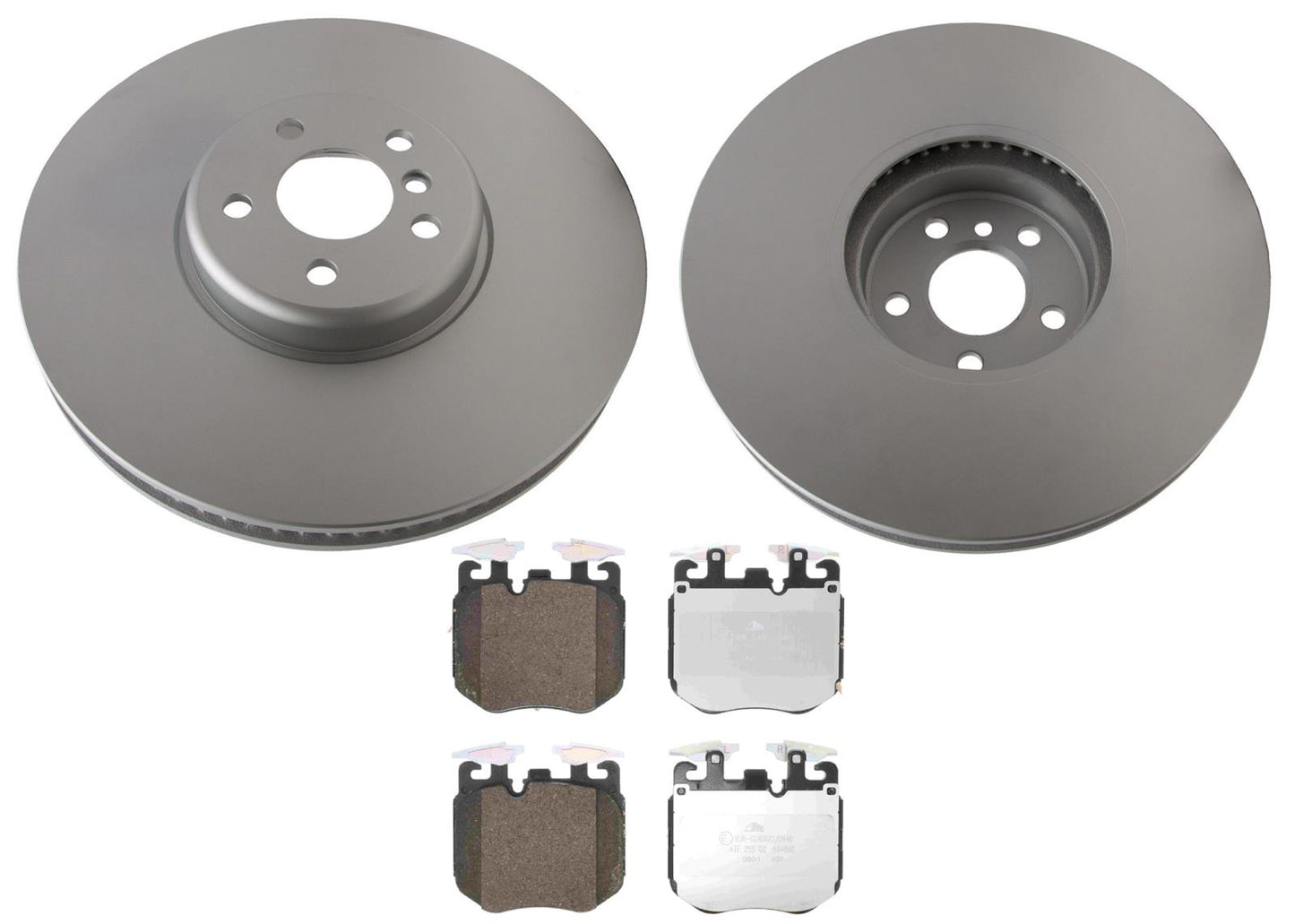Front GEO Coated Rotors & EPS Brake Pads For BMW 540 2017-2023 W/ Blue Calipers