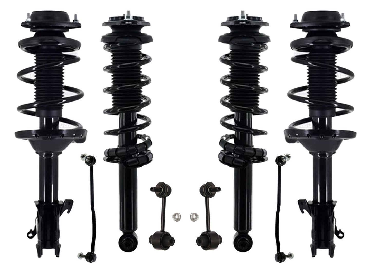 Front & Rear Complete Strut W/ Coil Springs & Links For Outback 2.5L 2015-2017
