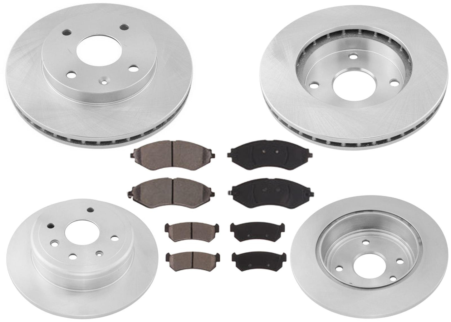 Upgraded Front & Rear Disc Brake Rotors & Brake Pads For Suzuki Reno 2005 2006