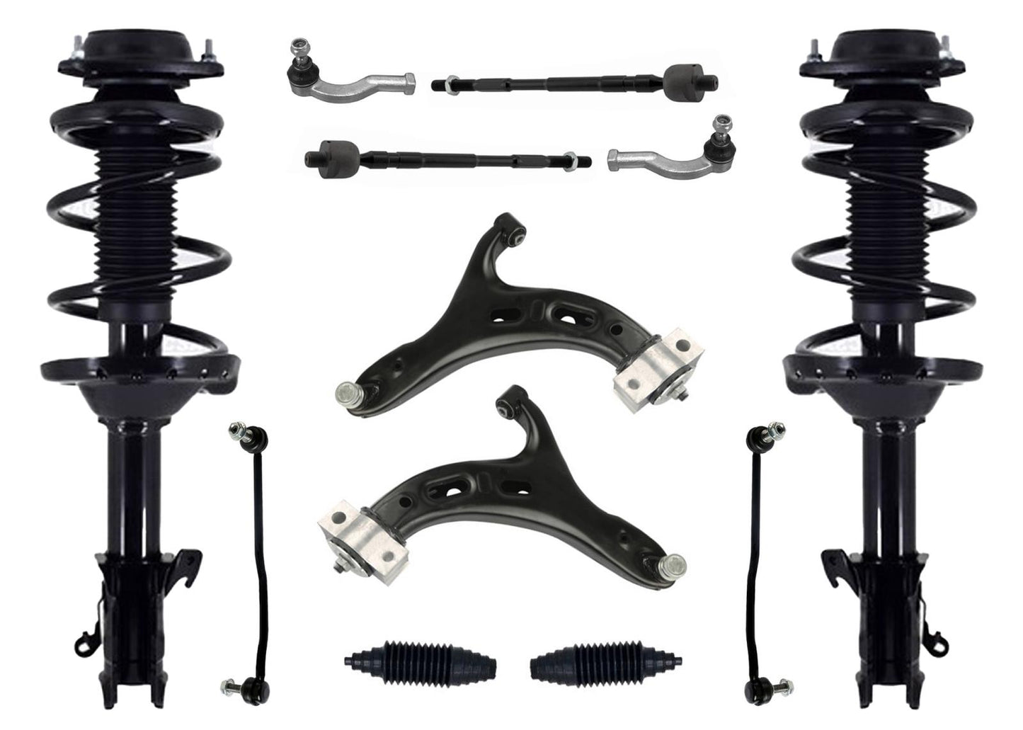 Front Strut Lower Control Arms Tie Rods & Links For Subaru Outback 2.5L 15-2017