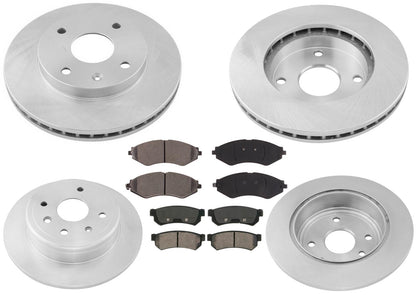 Upgraded Front & Rear Disc Brake Rotors & Brake Pads For Suzuki Reno 2007 2008