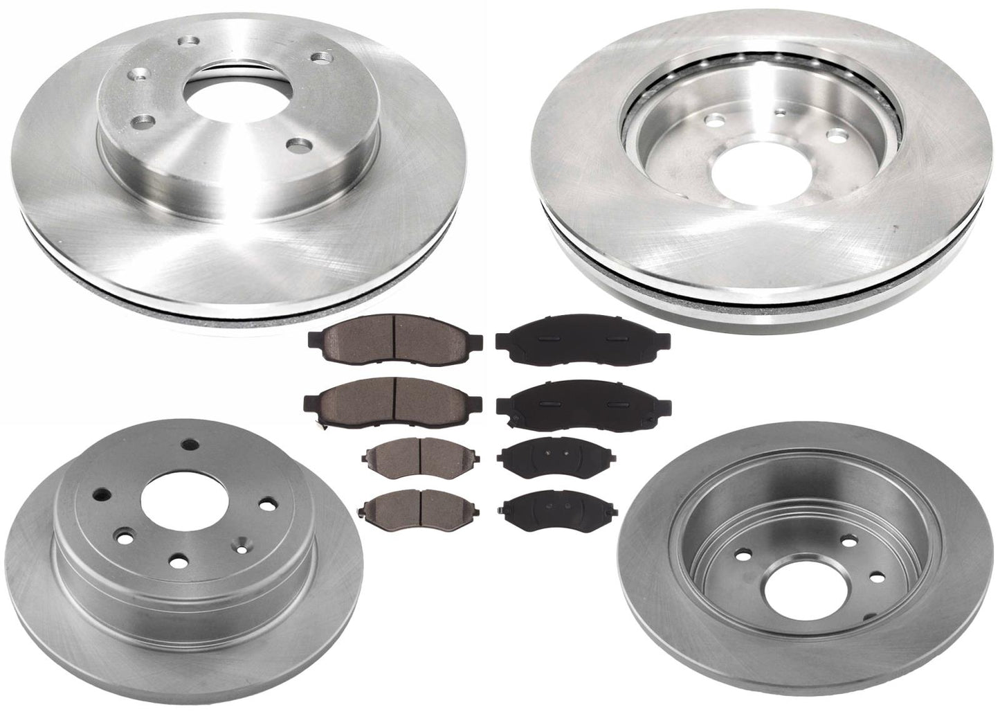 Front & Rear Disc Brake Rotors & Brake Pads for Suzuki Forenza 2004 2005 2008