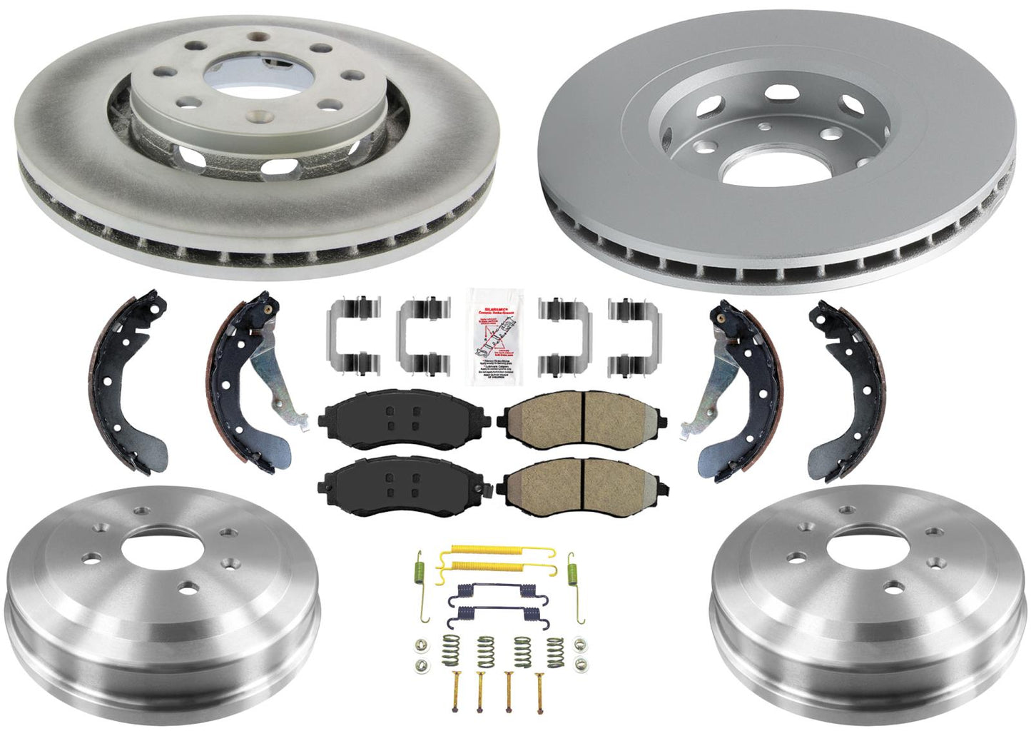 Improved Coated Disc Brake Rotors & Pads for Chevrolet Aveo Aveo5 2004 2009 2013