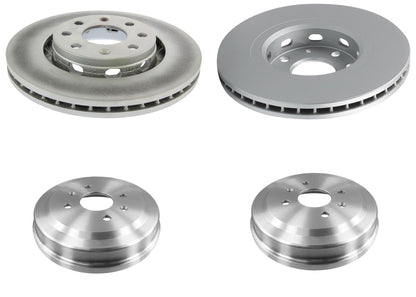 Improved Coated Disc Brake Rotors & Pads for Chevrolet Aveo Aveo5 2004 2009 2013