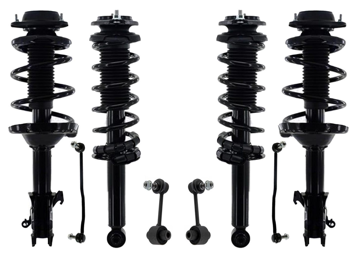 Front & Rear Complete Strut W/ Coil Springs & Links For Outback 3.6L 2015-2017