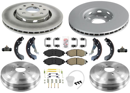 Improved Coated Brake Rotors & Disc Brake Pad for Chevrolet Aveo Aveo5 2004-2013
