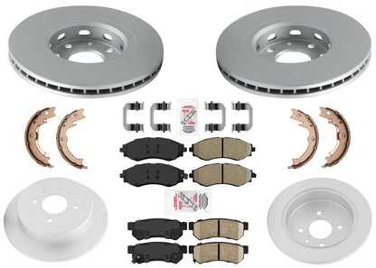 Front Improved Coated Brake Rotors & Brake Pads for Chevrolet Spark EV 2014-2016