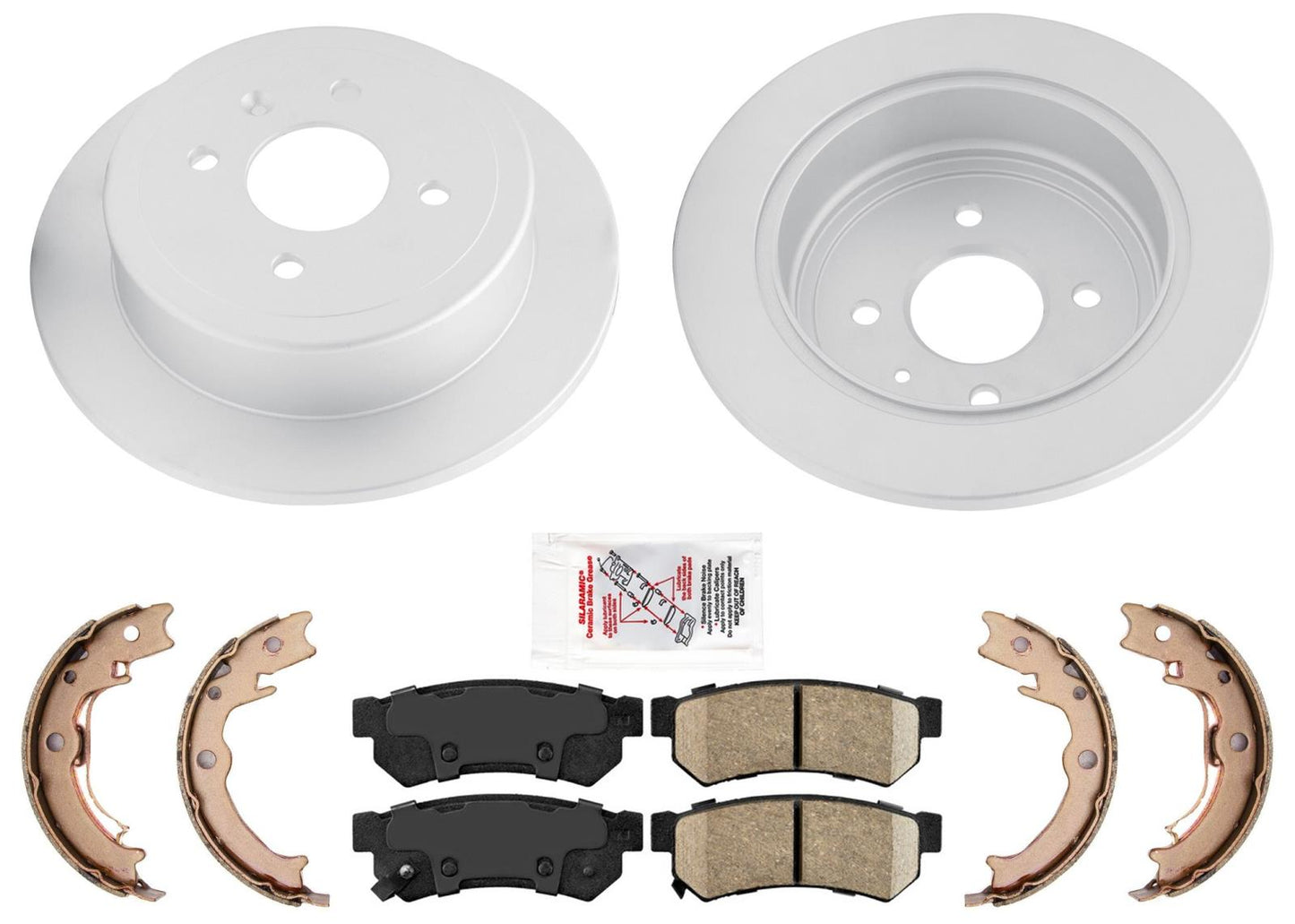 Front Improved Coated Brake Rotors & Brake Pads for Chevrolet Spark EV 2014-2016