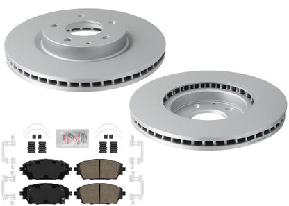 Front Coated Disc Brake Rotors Brake Pads for Mazda 3 2019-2025 All Wheel Drive
